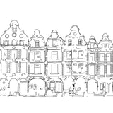 The houses of the squares of Arras in line