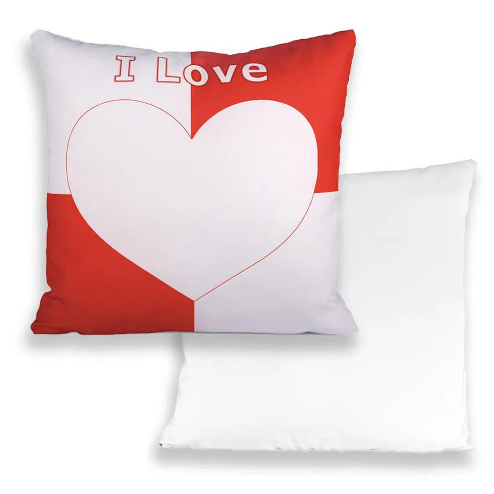Coussin satiné I LOVE (rouge)-Imagesdartistes