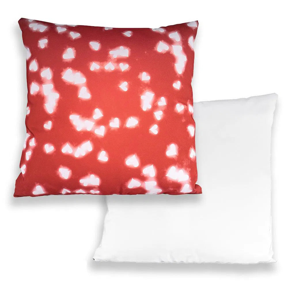 Coussin satiné coeurs-Imagesdartistes