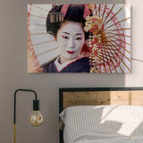 Geisha sous son ombrelle