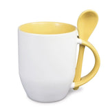 Mug cuillère bicolore Jaune-Imagesdartistes