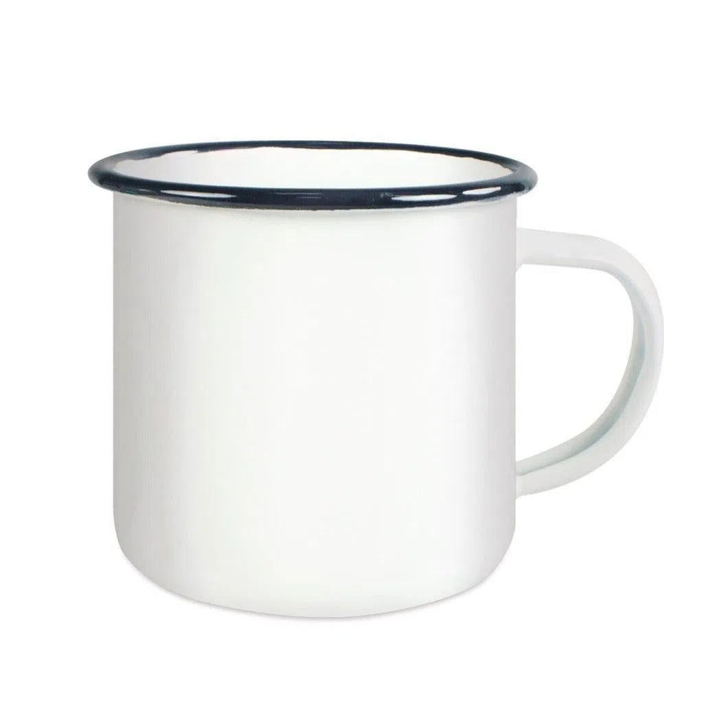 Mug métal émaillé blanc (grand modèle)-Imagesdartistes