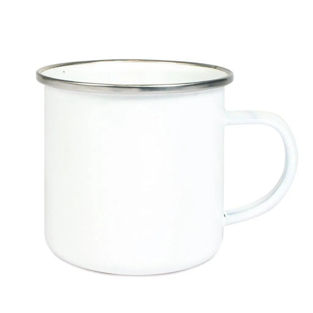 Mug métal émaillé blanc (grand modèle)-Imagesdartistes