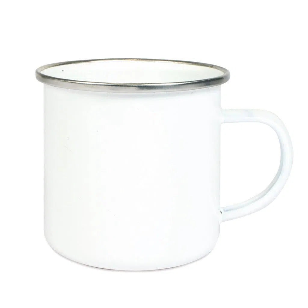 Mug métal émaillé blanc (grand modèle)-Imagesdartistes