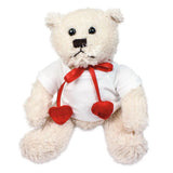 Peluche Hardy, l'ours blanc avec ses petits coeurs-Imagesdartistes