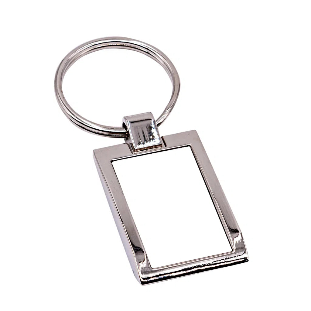 Porte-clés métal double rectangulaire (fond blanc)-Imagesdartistes