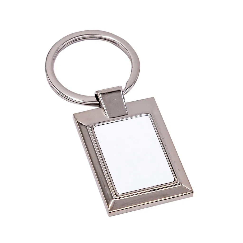 Porte-clés métal rectangulaire avec bordure-Imagesdartistes