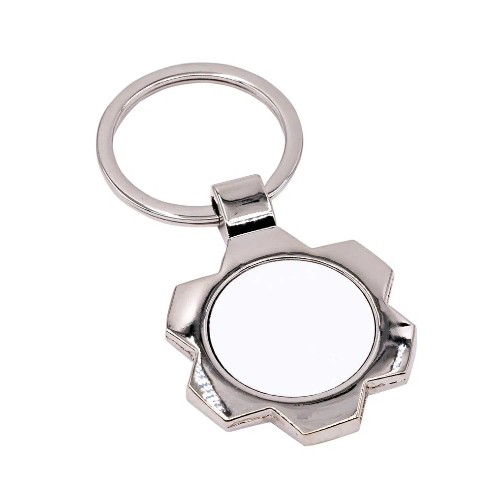 Porte-clés métal rond-dentelé-Imagesdartistes