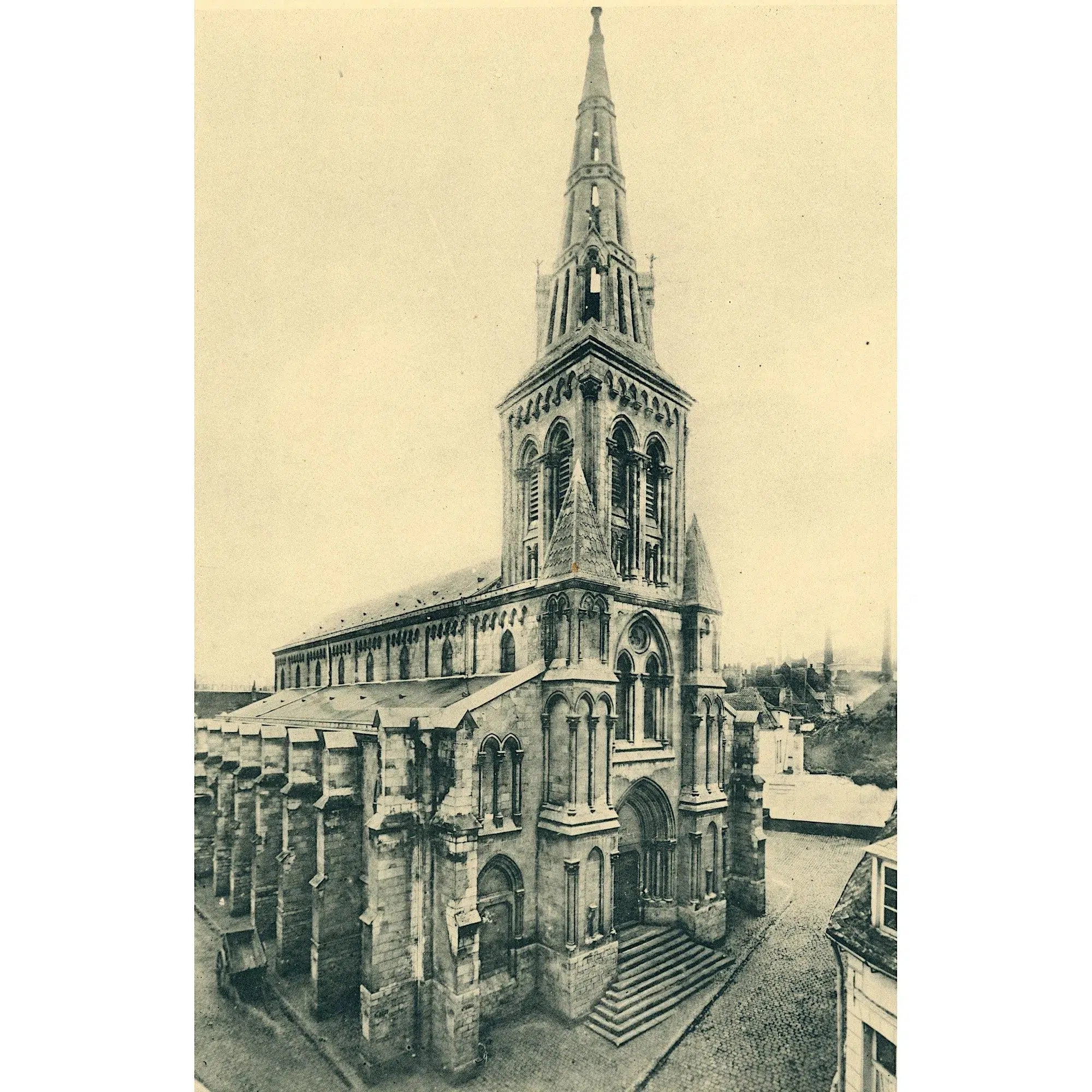 Arras, Clocher de l'Eglise Saint-Géry en 1914-Imagesdartistes