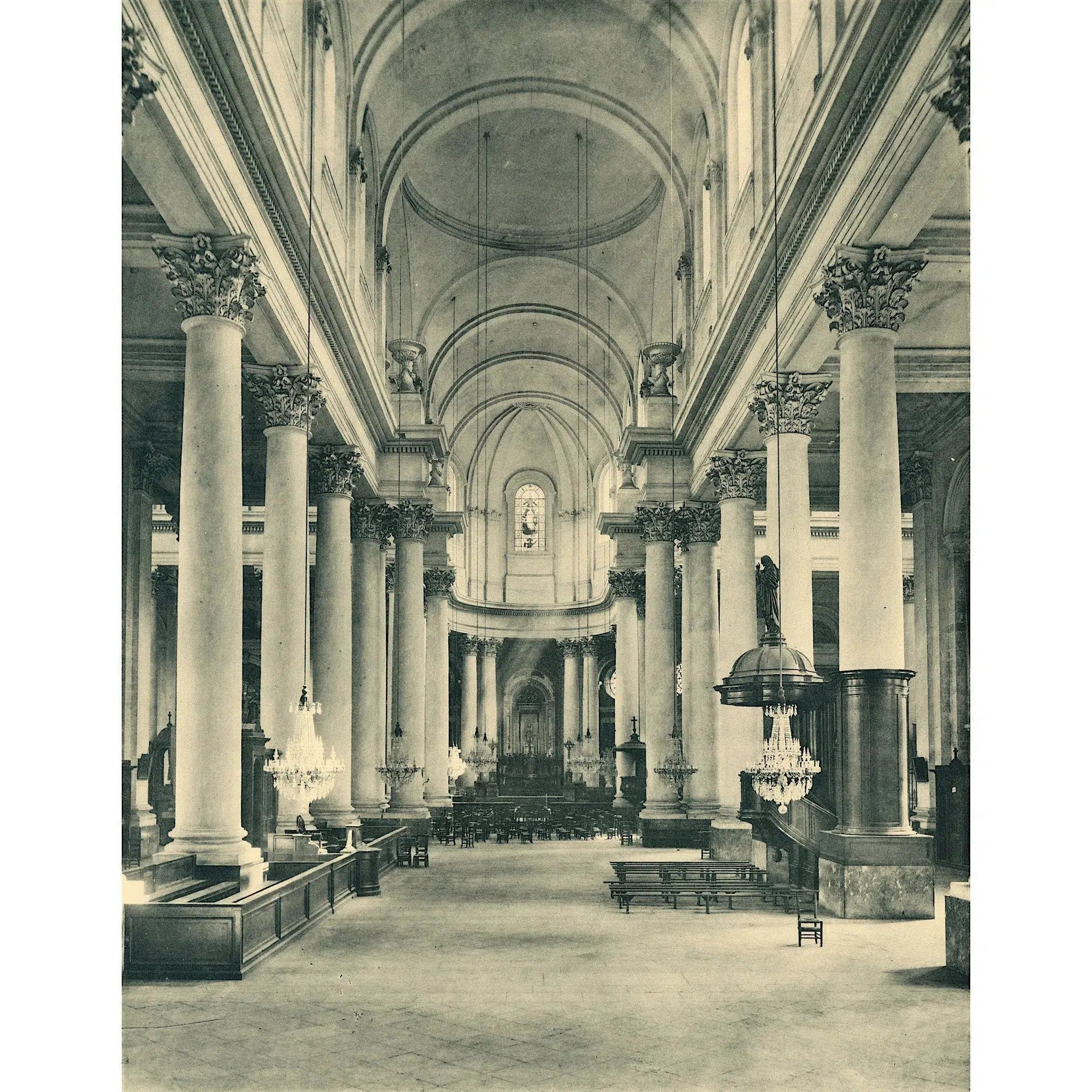 Intérieur de la Cathédrale d'Arras en 1914-Imagesdartistes