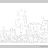 Bataille d'Arras: le beffroi en ruine (gris)-Imagesdartistes