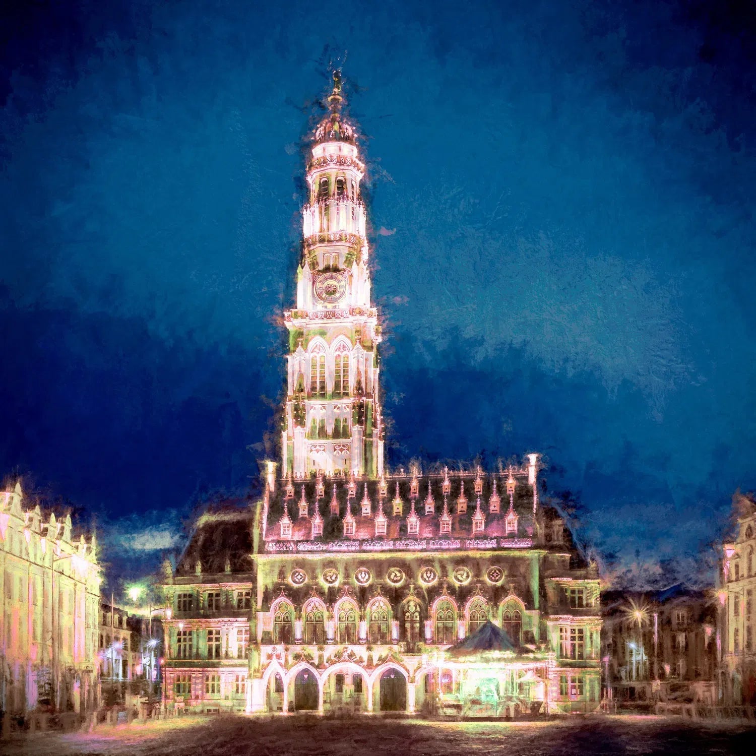 Beffroi d'Arras, version impressionniste-Imagesdartistes