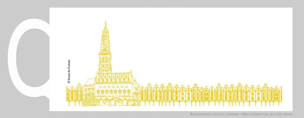 Beffroi et Places d'Arras en jaune-Imagesdartistes