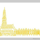 Beffroi et Places d'Arras en jaune-Imagesdartistes