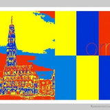 Le beffroi d'Arras, version Pop Art jaune-Imagesdartistes