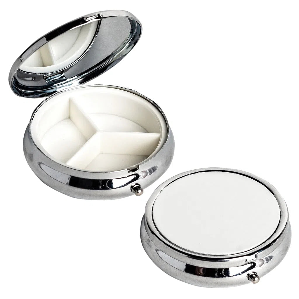 Boîte à pilules ronde avec miroir-Imagesdartistes