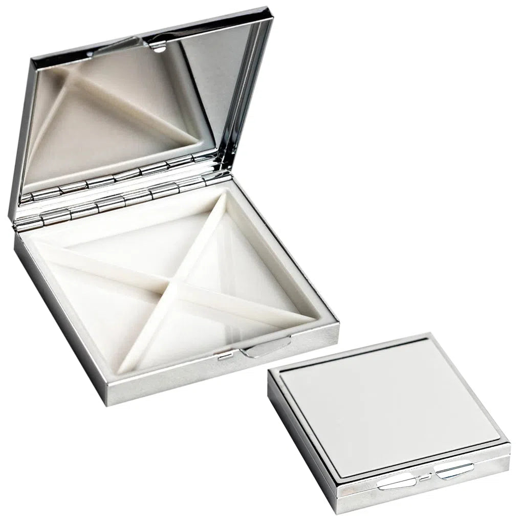 Boîte à pilules carrée avec miroir-Imagesdartistes