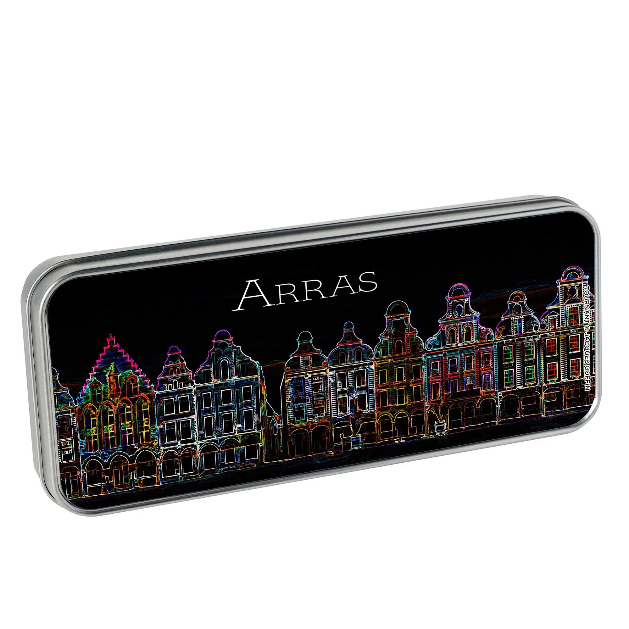 Arras, façades des trois luppars, colorlight noir.-Imagesdartistes