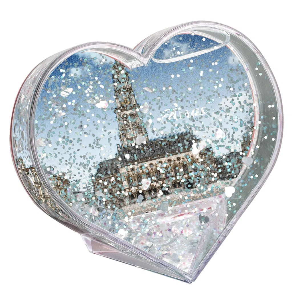Boule à neige (coeur) façades d'Arras dessin crayon-Imagesdartistes