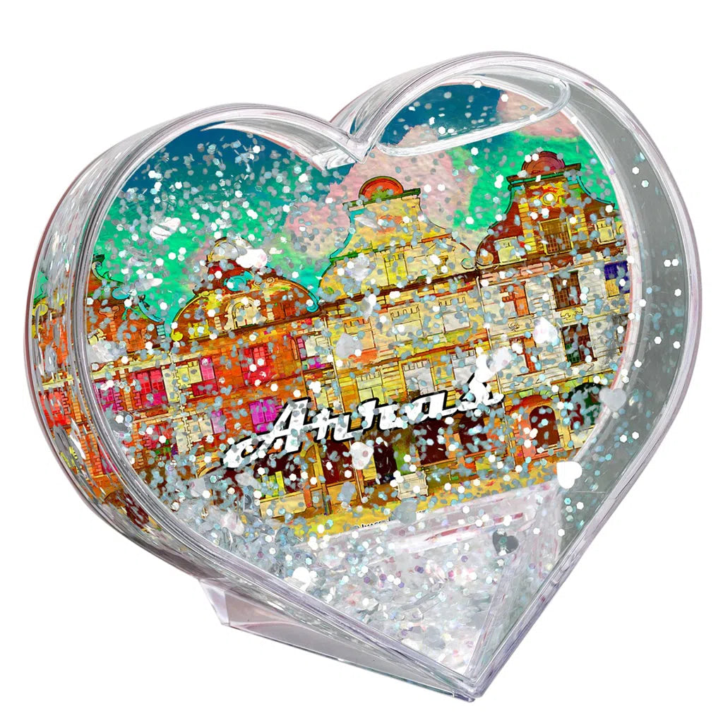 Boule à neige (coeur) façades d'Arras en couleurs-Imagesdartistes