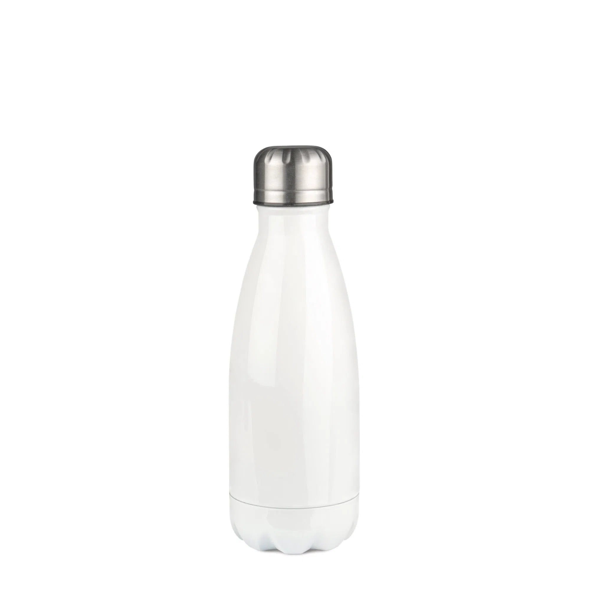 Bouteille isotherme en inox 350ml (blanc/bouchon argent)-Imagesdartistes