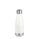 Bouteille isotherme en inox 350ml (blanc/bouchon et fond argent)-Imagesdartistes