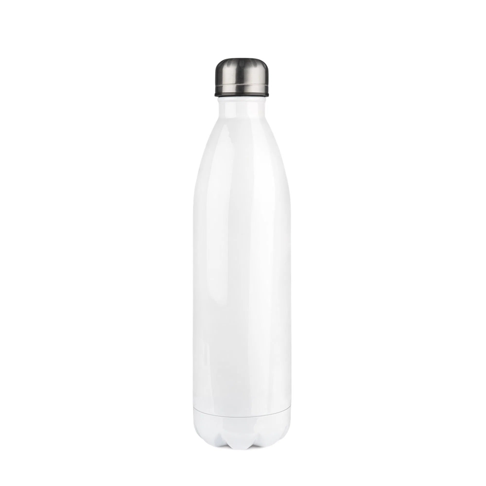 Bouteille isotherme en inox 750ml (blanc/bouchon Argent)-Imagesdartistes