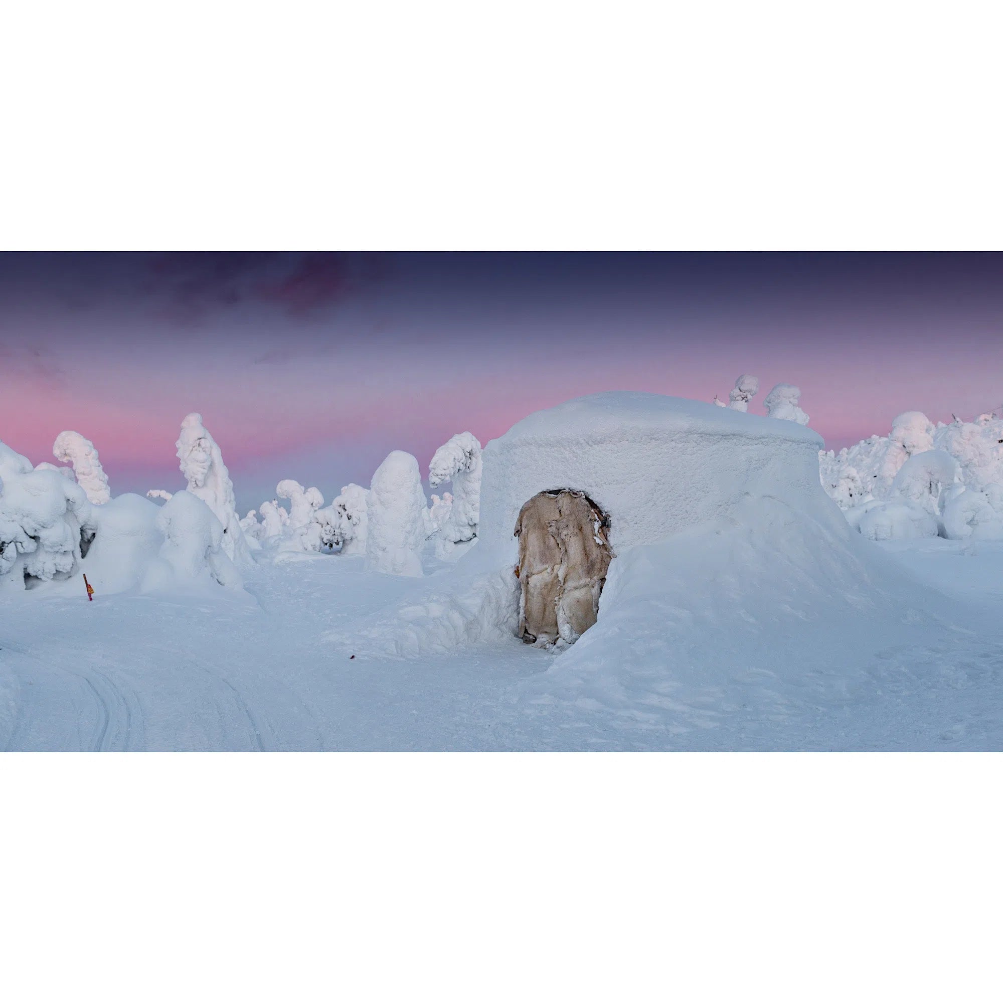 Cabane de trappeur en Laponie-Imagesdartistes