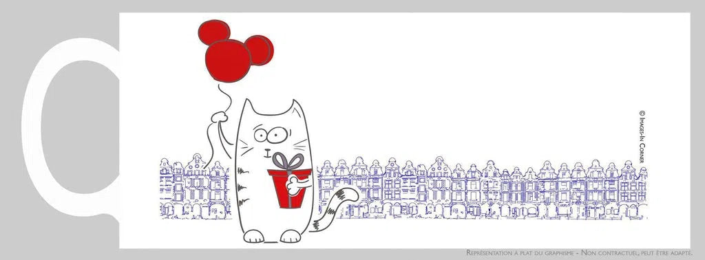 Façades d'Arras: le chat et son ballon Mickey-Imagesdartistes