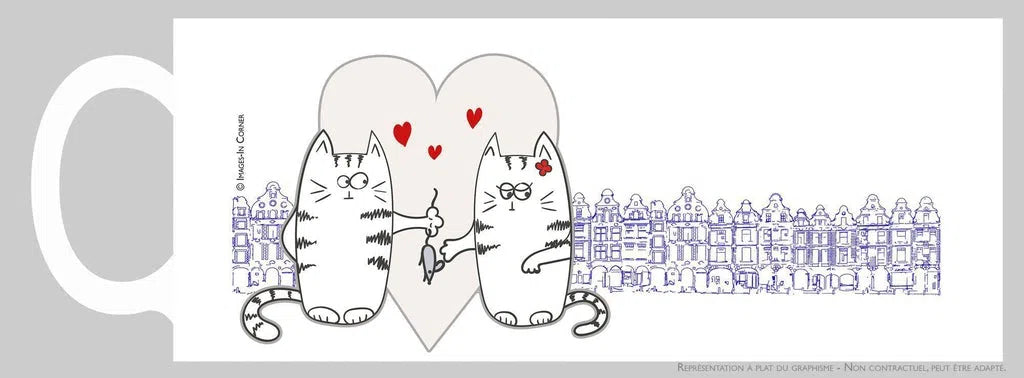 Deux chats et une souris-Imagesdartistes
