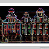 Les facades de la grand-place en version colorlight-Imagesdartistes