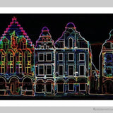 Façades de la grand-place d'Arras, version colorlight-Imagesdartistes