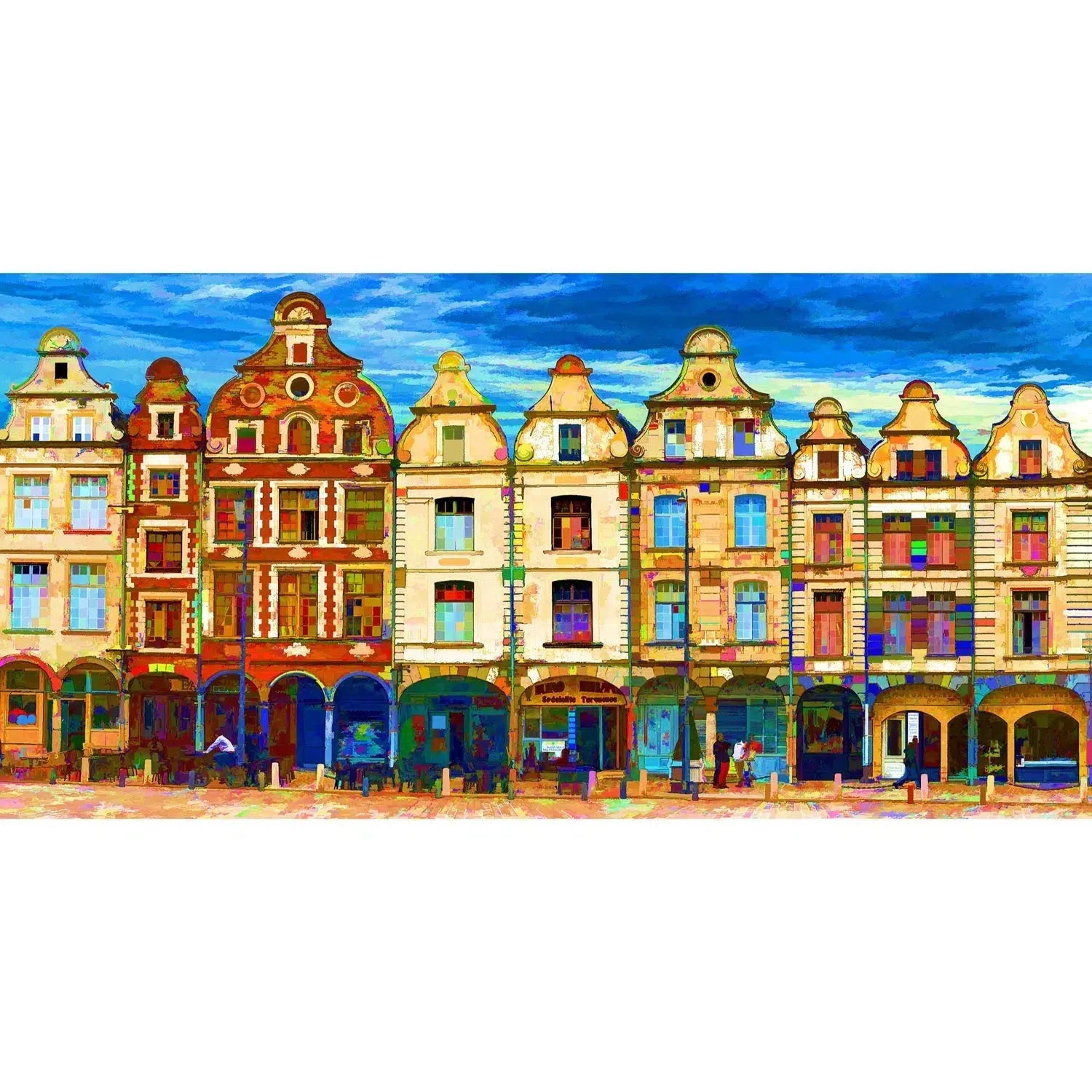 Façades d'Arras, version cartoon-Imagesdartistes