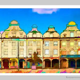 Arras, façades de la grand-place, ciel bleu-Imagesdartistes