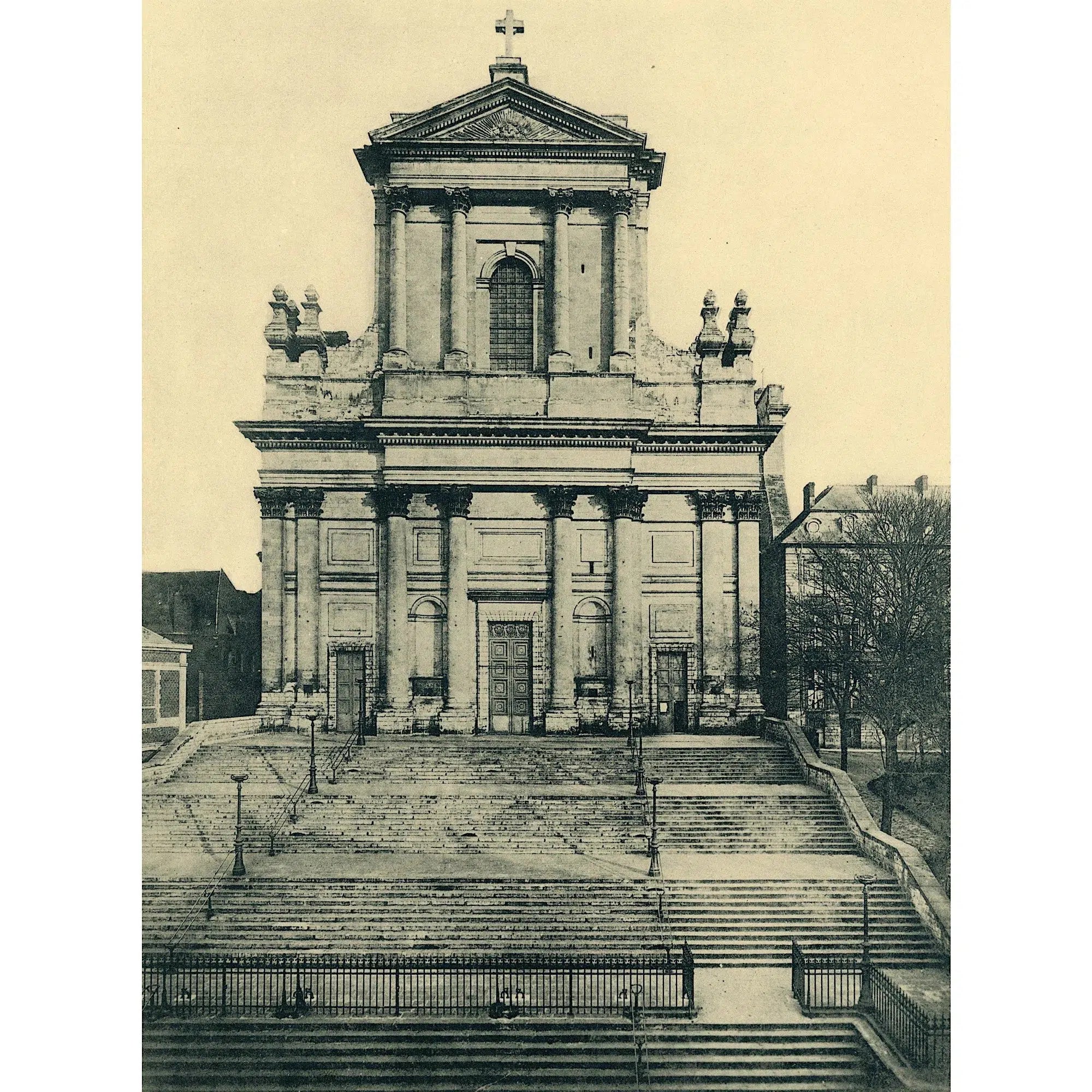 Grand Portail de la Cathédrale d'Arras en 1914-Imagesdartistes