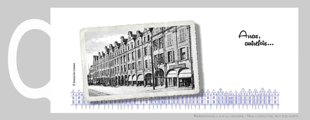 Arras autrefois: la façades de la place des héros côté ensoleillé-Imagesdartistes