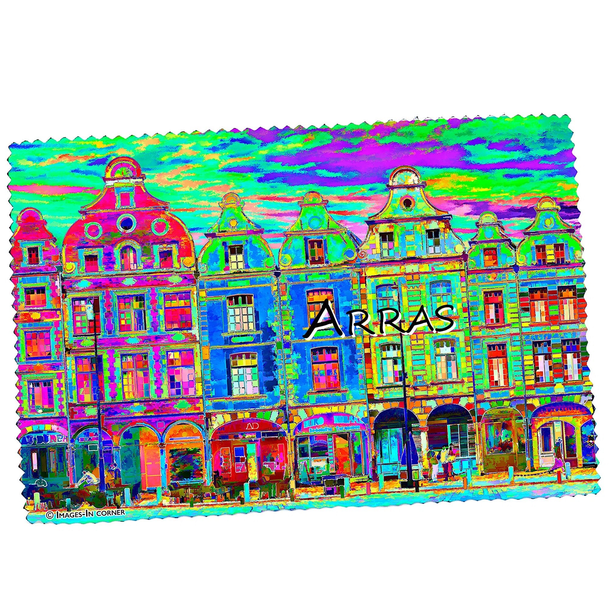 Arras, les façades version psyché vert-Imagesdartistes