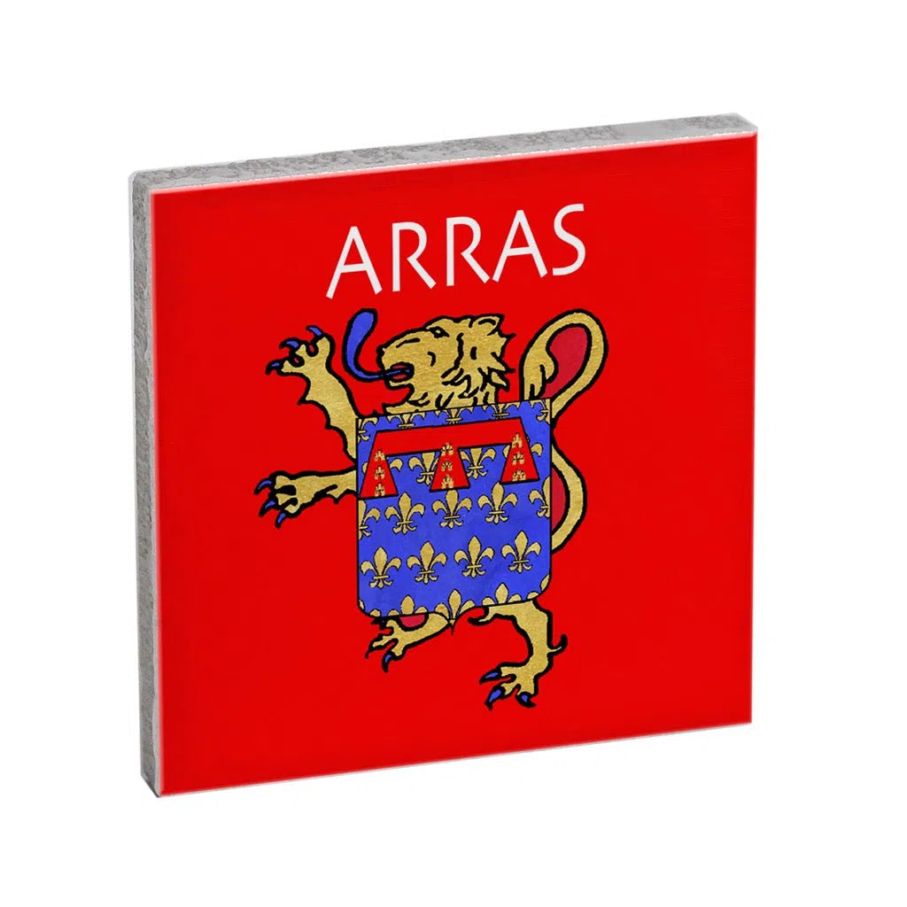 Blason d'Arras sur fond rouge-Imagesdartistes