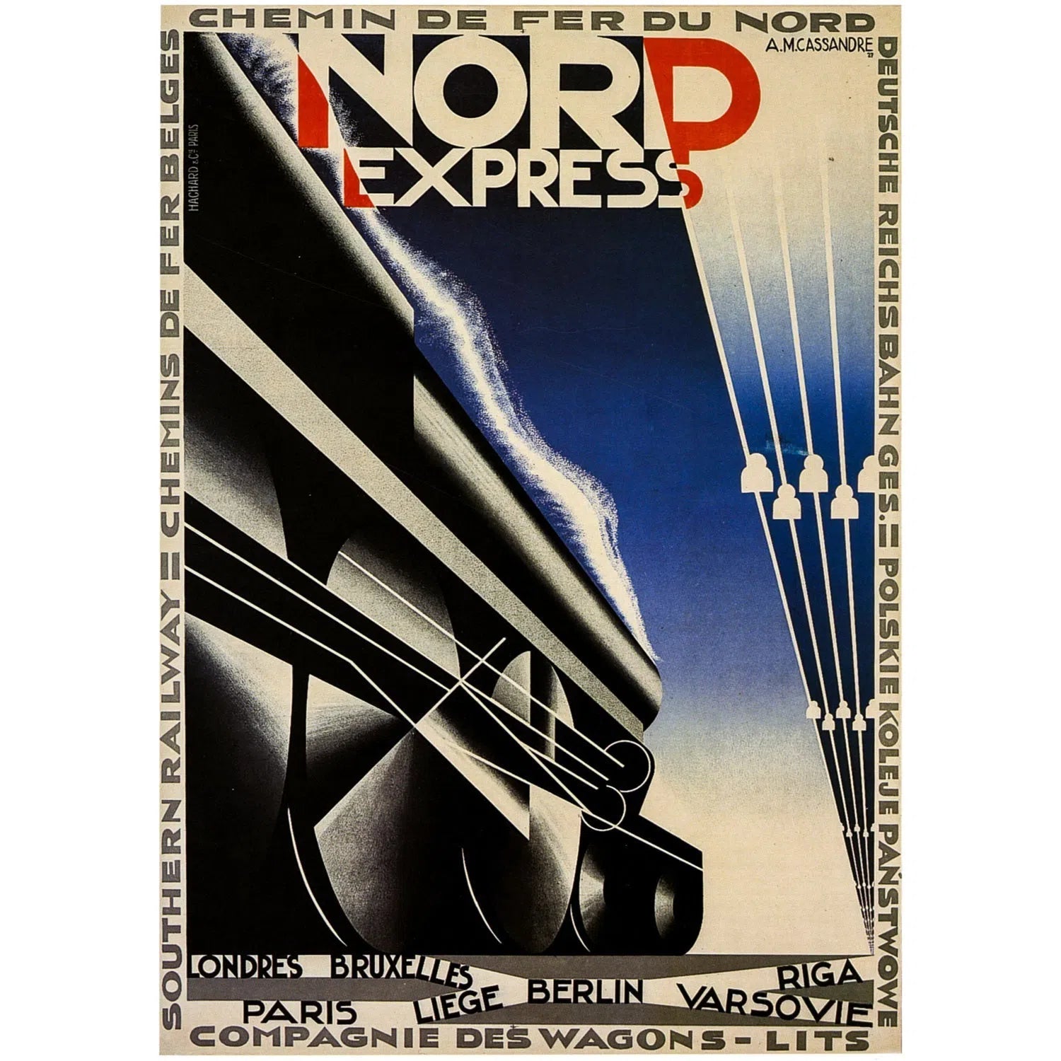 Nord Express - le chemin de fer du nord - Wagon-lits-Imagesdartistes