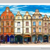 Les façades d'Arras, version cartoon-Imagesdartistes