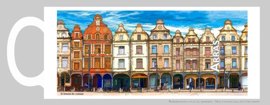 Les façades d'Arras, version cartoon-Imagesdartistes