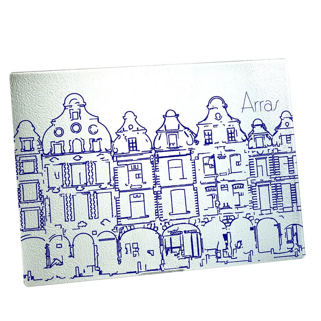 Les façades d'Arras au trait bleu-Imagesdartistes