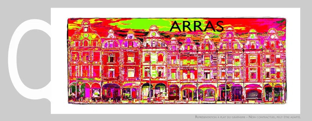 Arras, les façades en version psyché rouge-Imagesdartistes