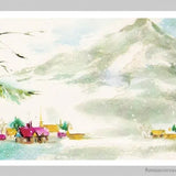 The snowy mountain
