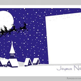 The sleigh in the blue sky