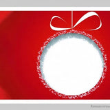 The ball on a red background