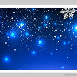 Snow stars on blue background