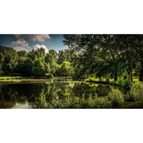 View of the pond in Grandes Prairies Park