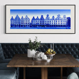 Panoramic of the squares of Arras, 3 Luppars, blue version