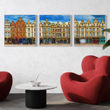 Triptych of Arras, houses of the squares, cartoon version